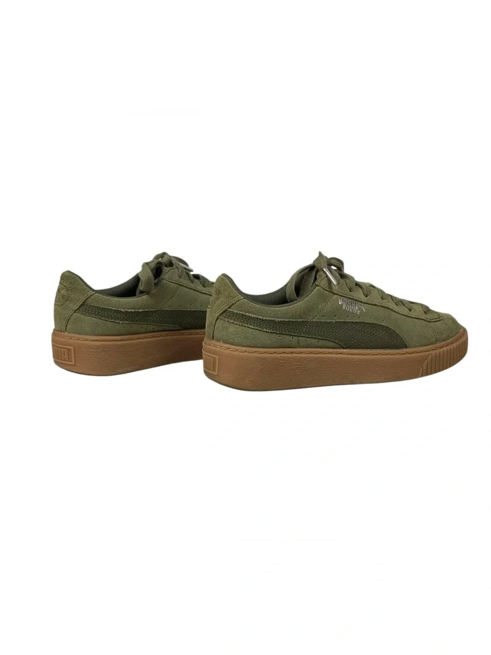 PUMA Burnt Olive Gum Suede Sneakers